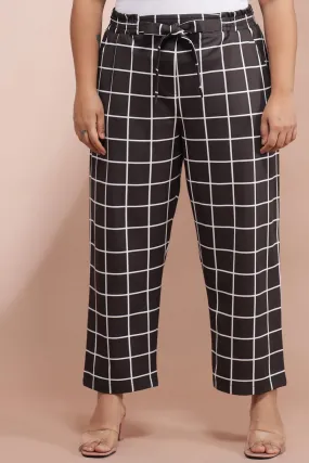 Black White Check Pants