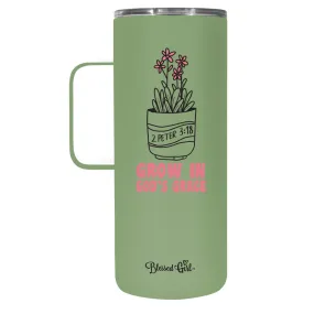 Blessed Girl 22 oz Stainless Steel Mug With Handle Grow