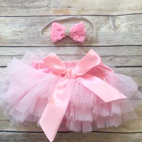 Bloomers/headband set - pink