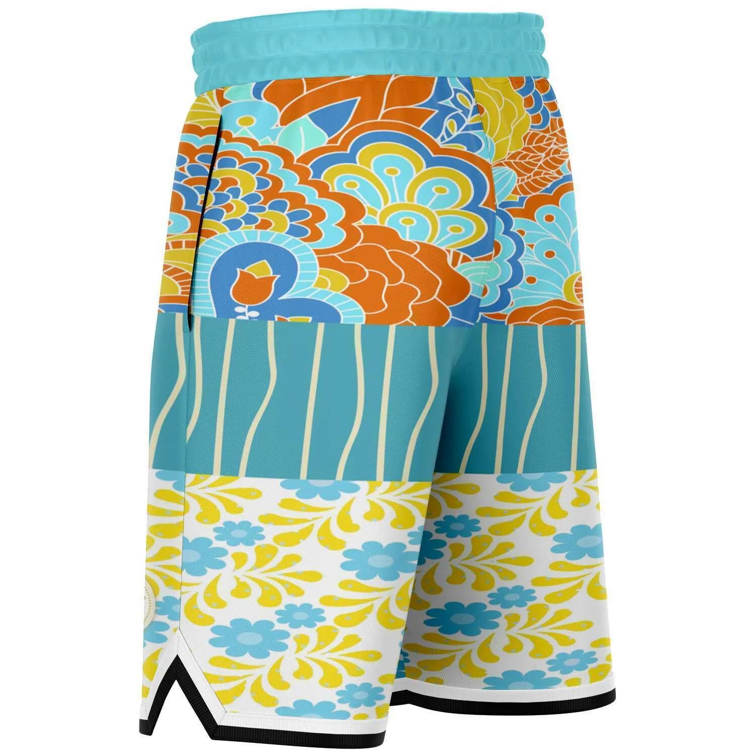 Blue Bullwinkle Unisex Basketball Shorts