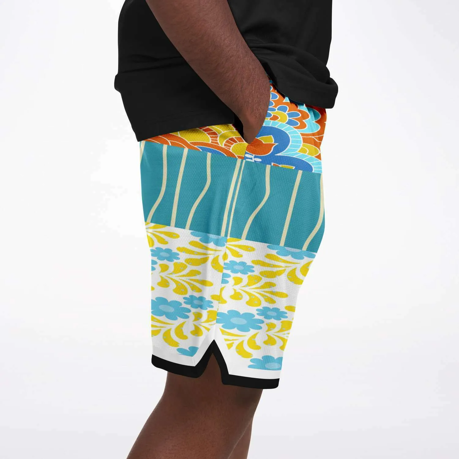 Blue Bullwinkle Unisex Basketball Shorts