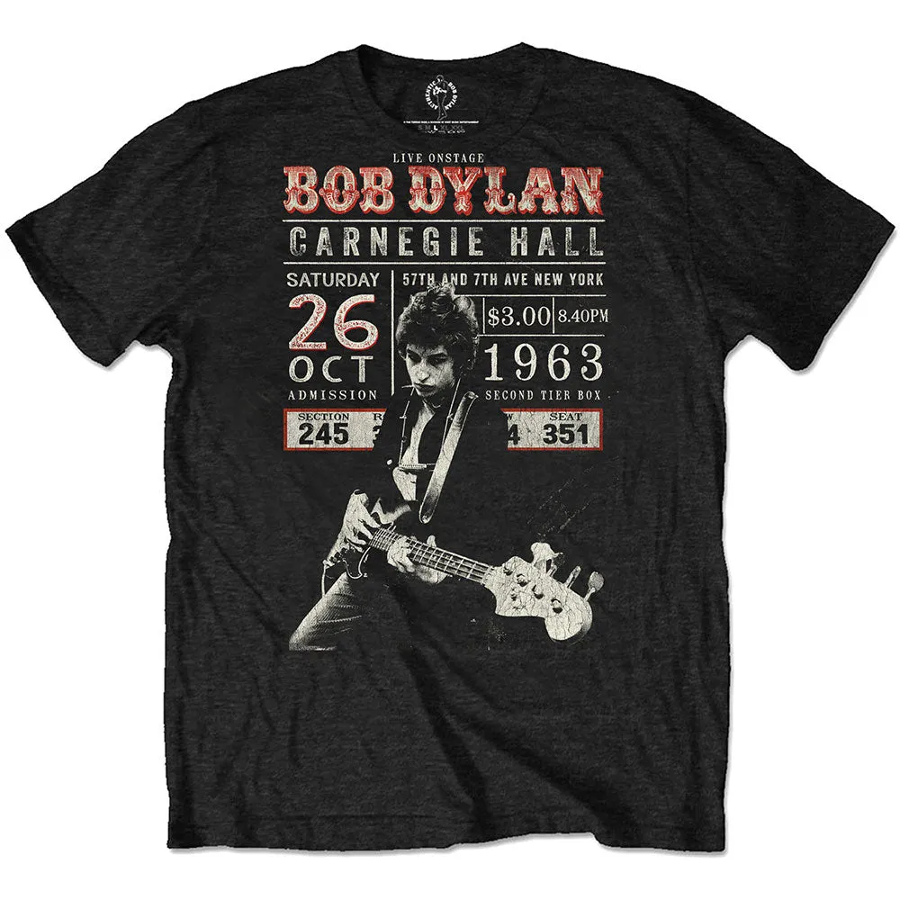 Bob Dylan Unisex T-shirt - CARNEGIE HALL '63