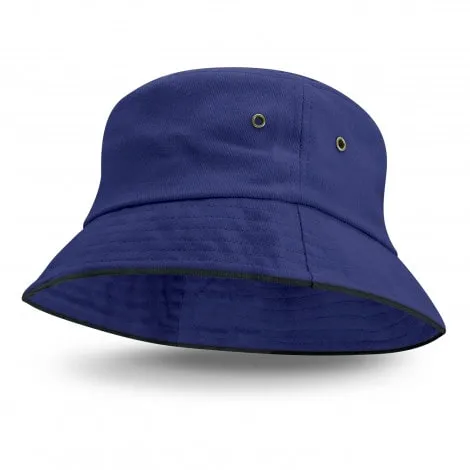 Bondi Bucket Hat - Black Sandwich Trim