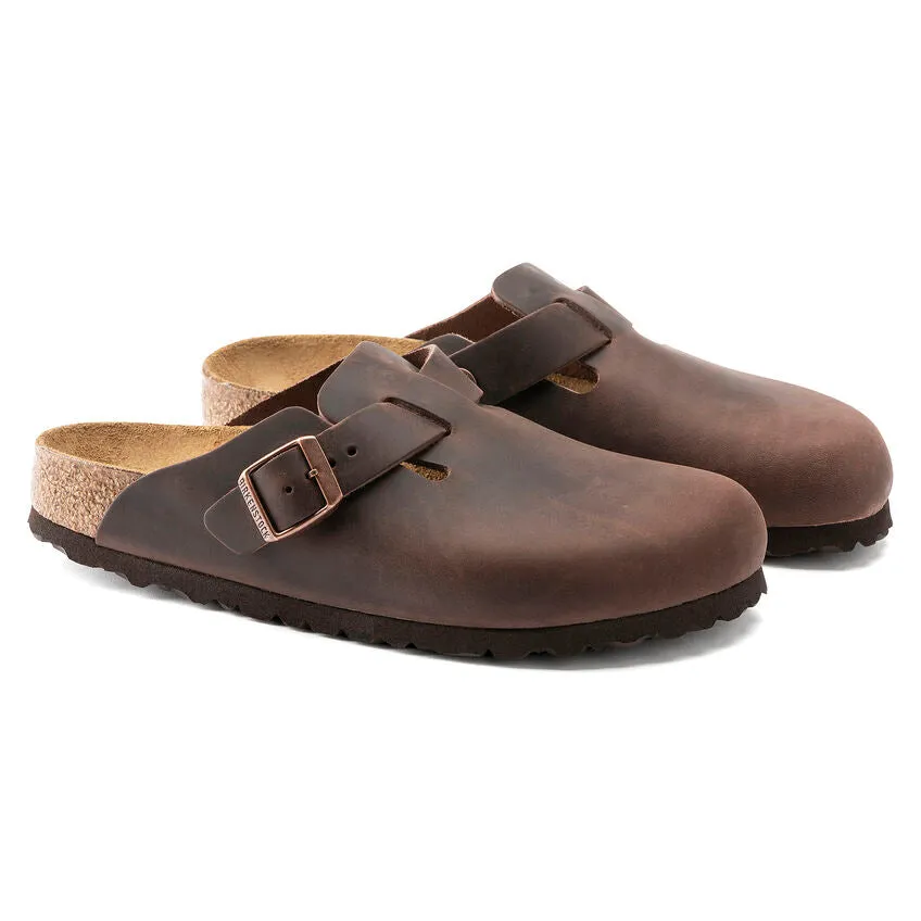 Boston Men's Oiled Leather Clog - Habana