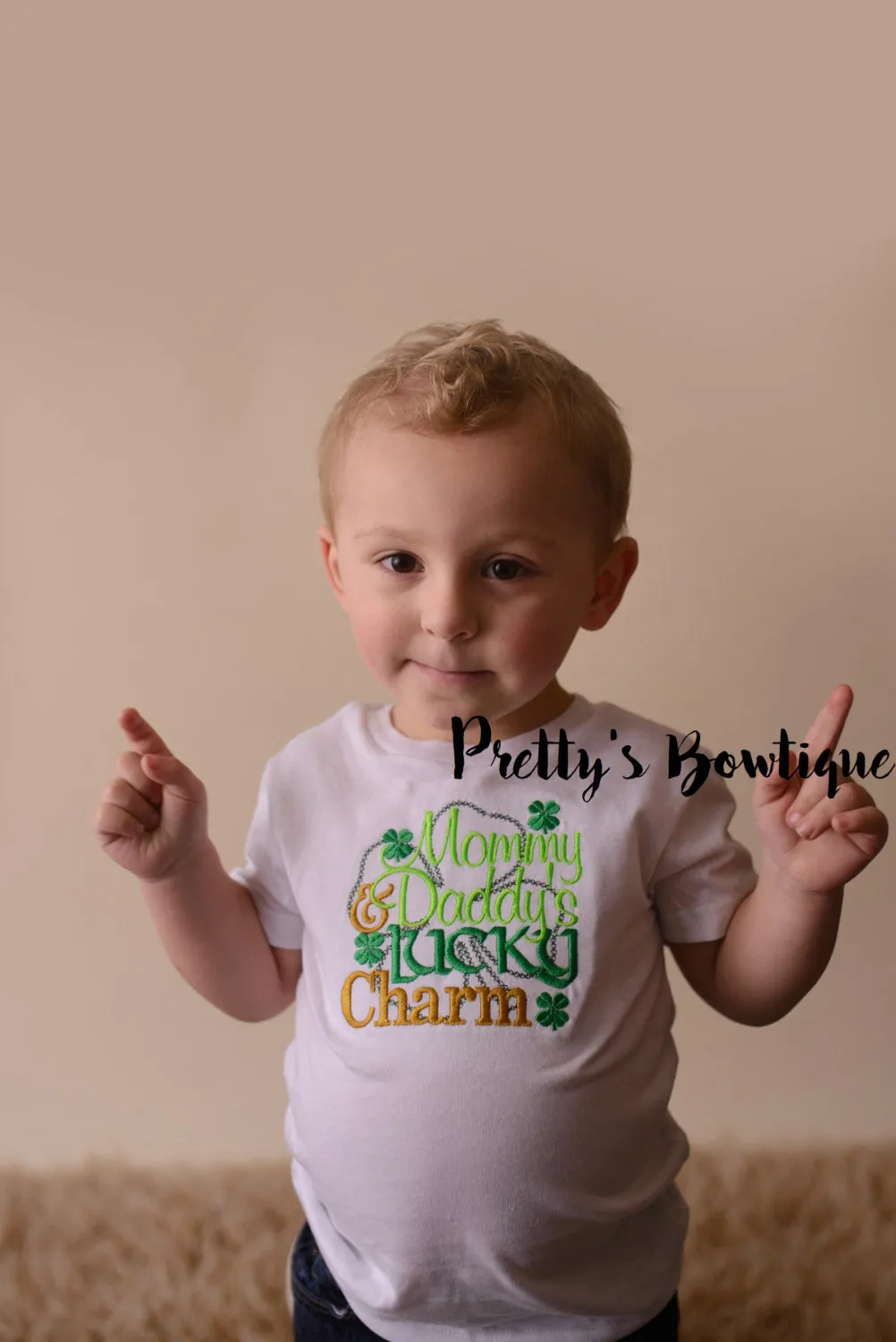 Boys St. Patrick's Day Shirt -- Mommy & Daddys Lucky Charm bodysuit or t shirt - St. Patricks Day shirt - Lucky Charm Saint Patricks