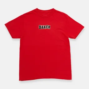 Brand Logo Tee Red Wash