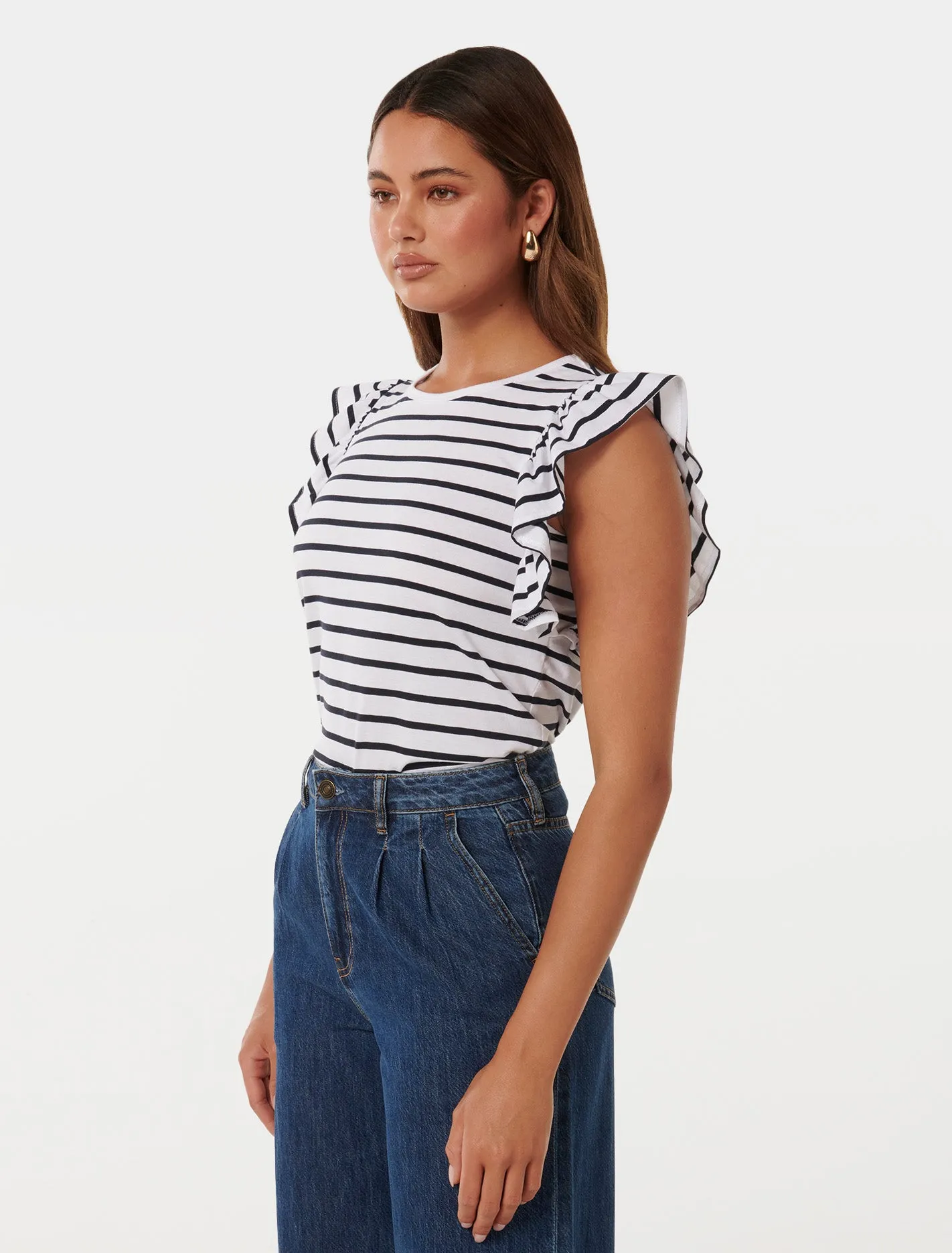 Brenda Ruffle Sleeve T-shirt