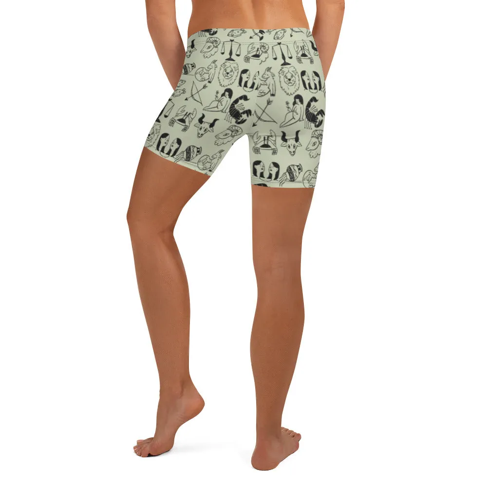 Cartoon Zodiac Bike Shorts