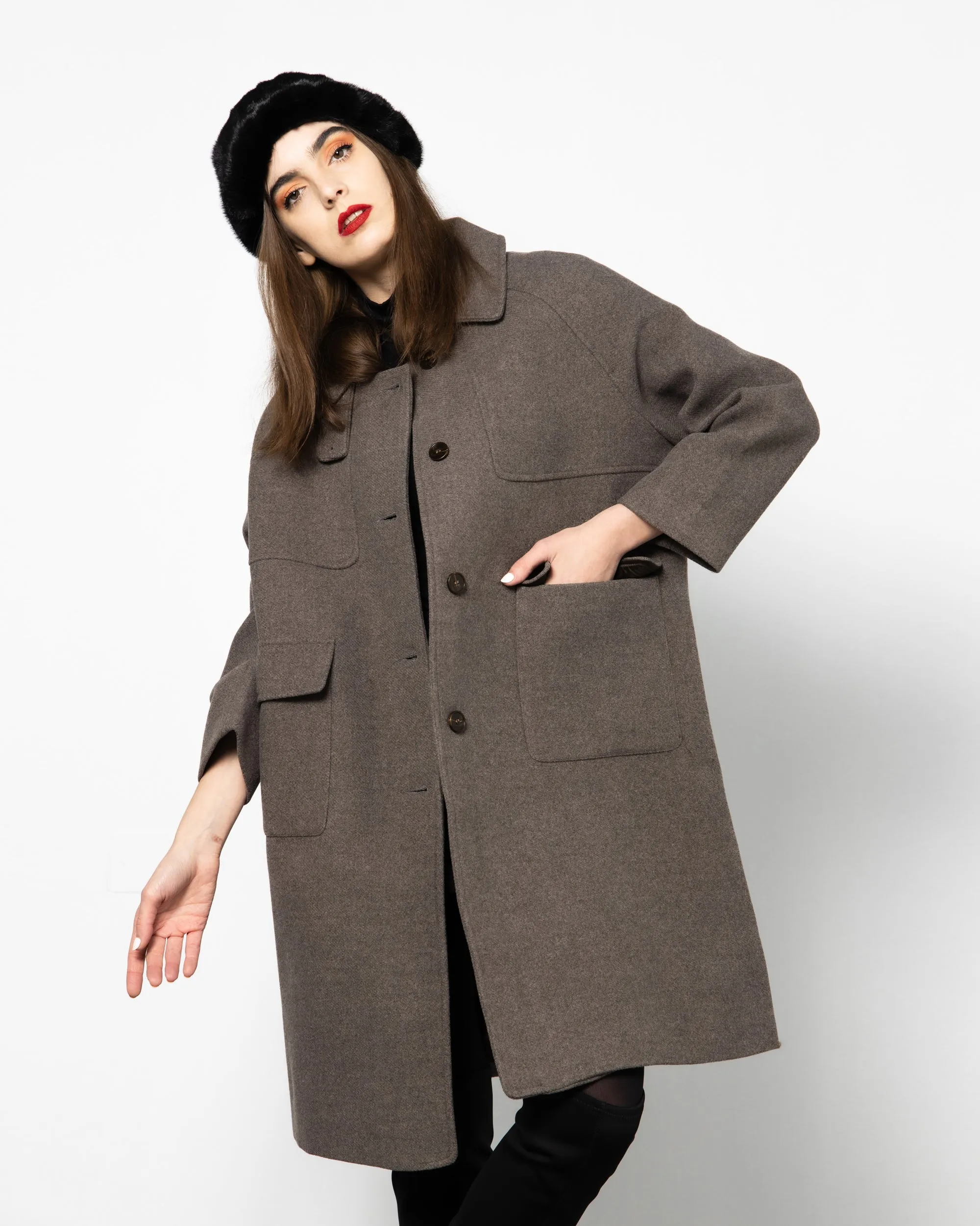 CASHMERE WOOL COAT 1798 - كوت