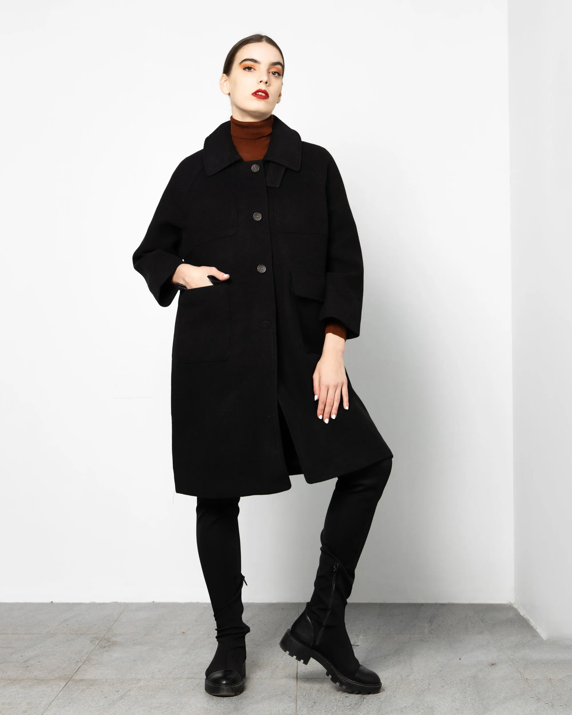 CASHMERE WOOL COAT 1798 - كوت