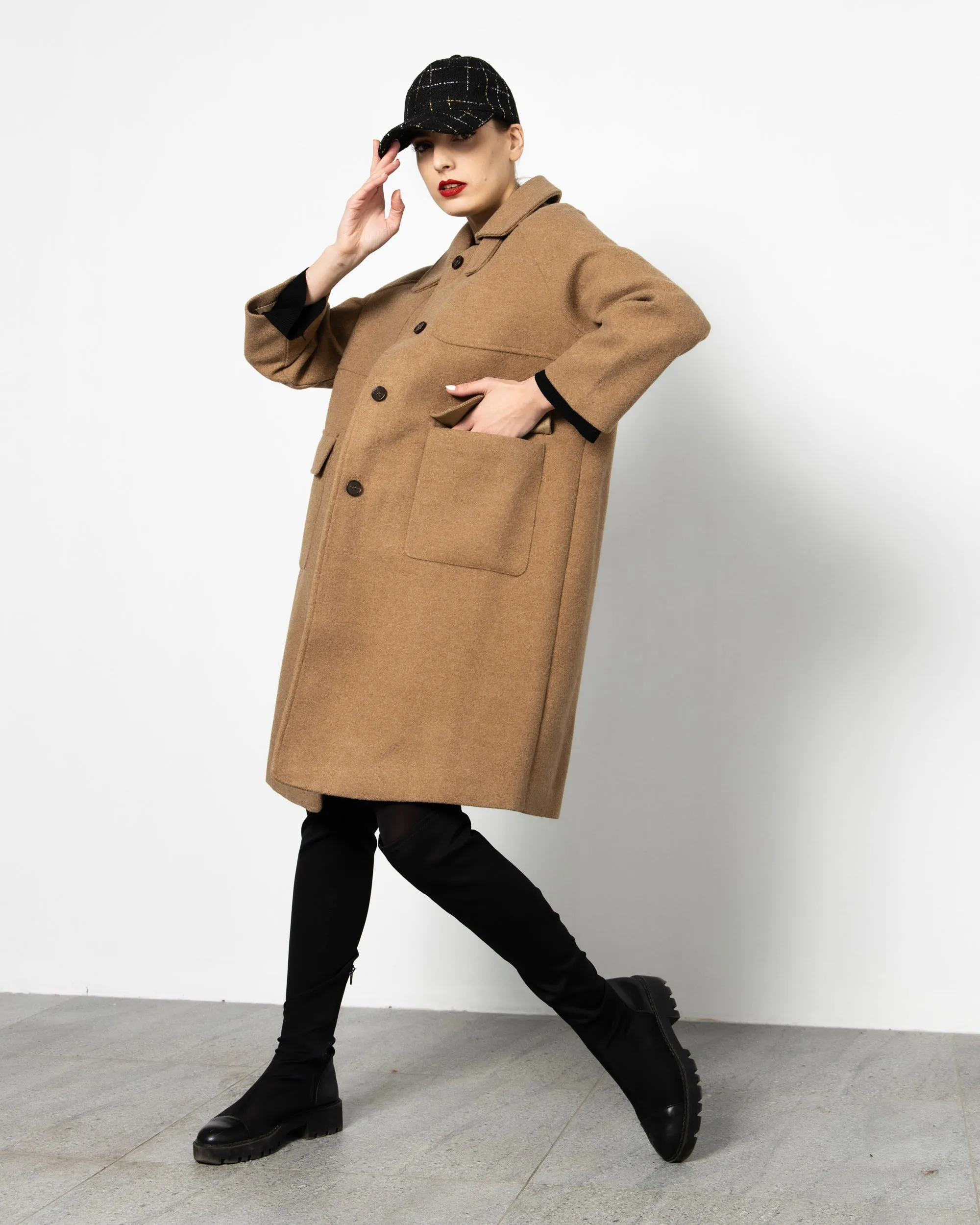 CASHMERE WOOL COAT 1798 - كوت