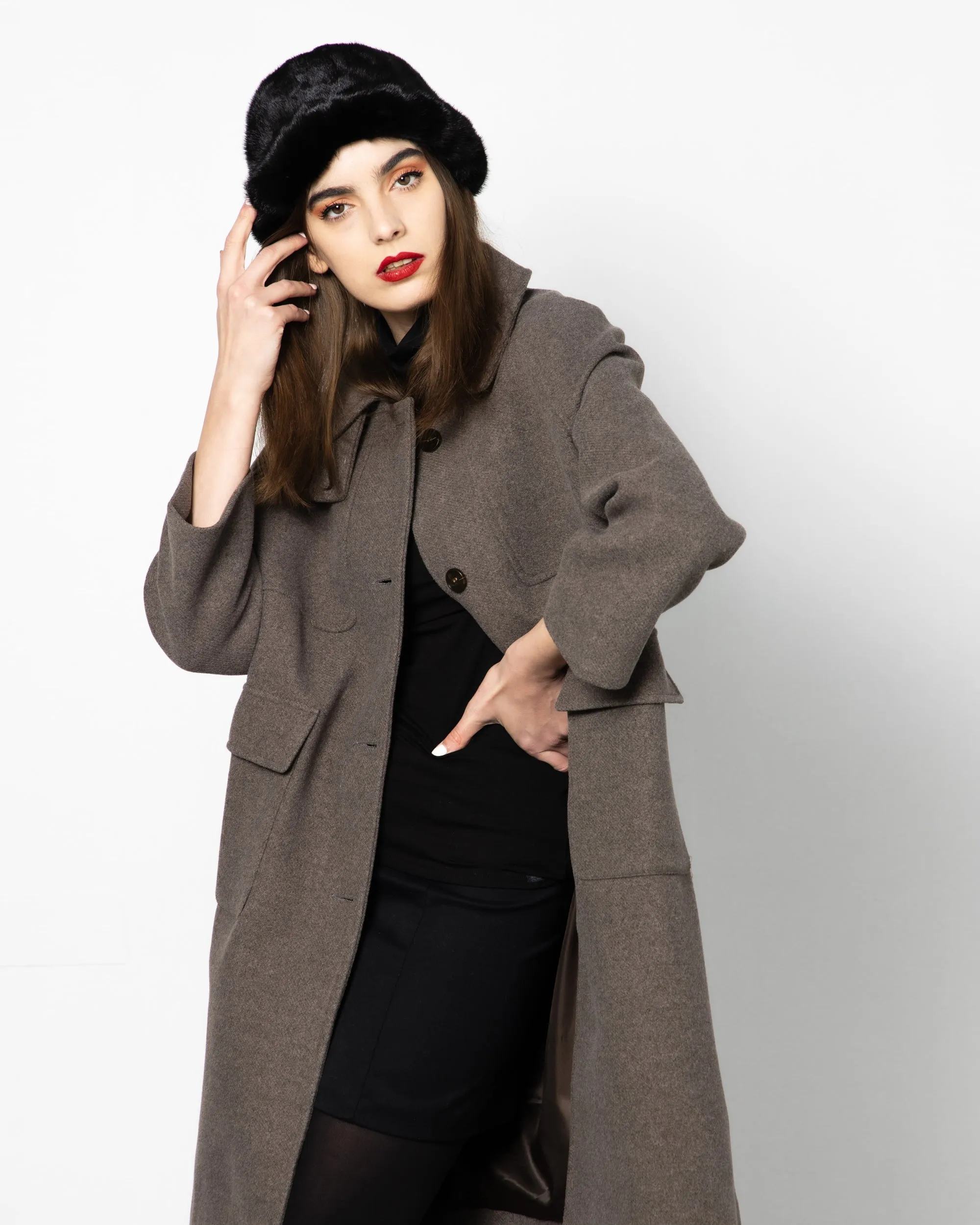 CASHMERE WOOL COAT 1798 - كوت