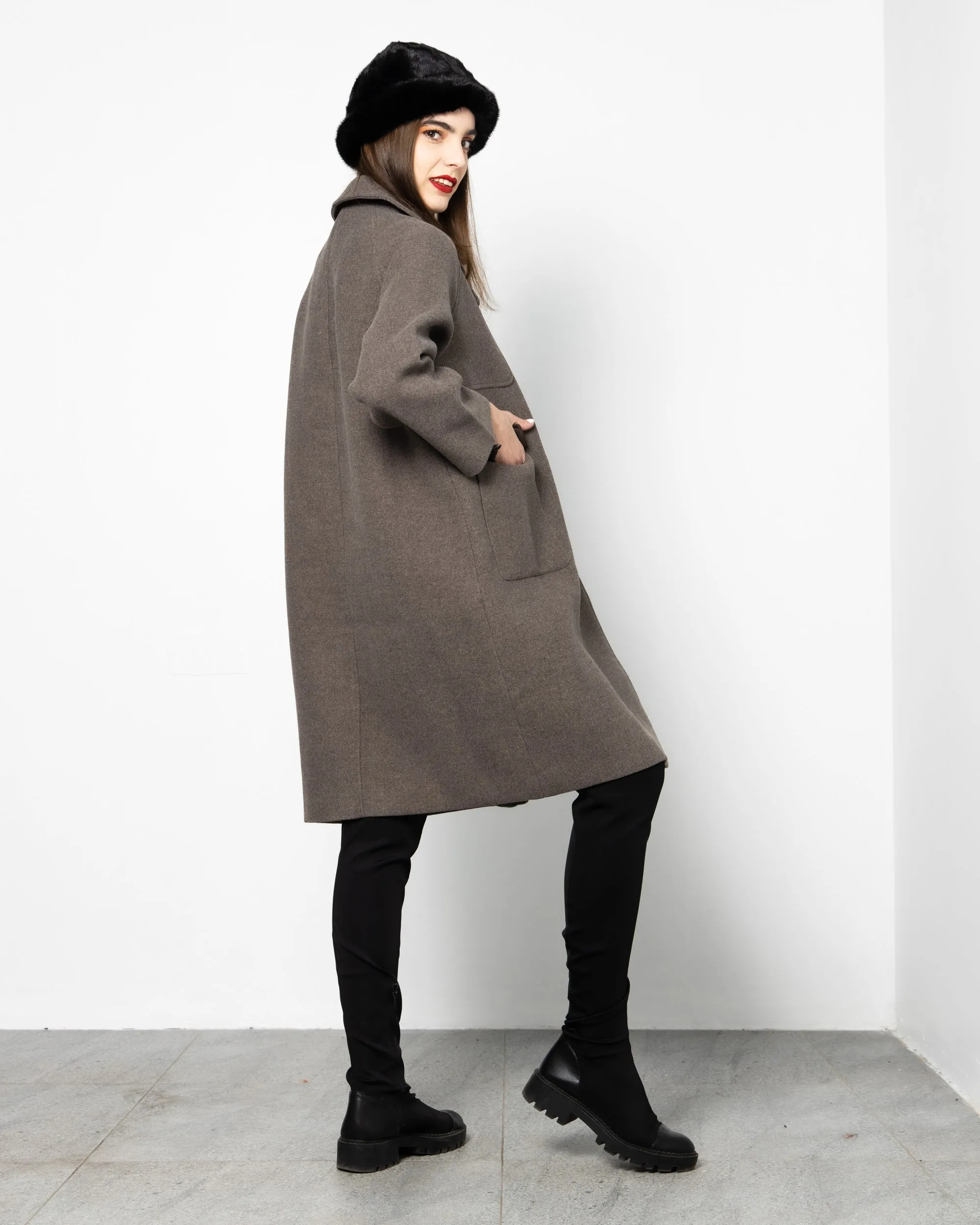 CASHMERE WOOL COAT 1798 - كوت