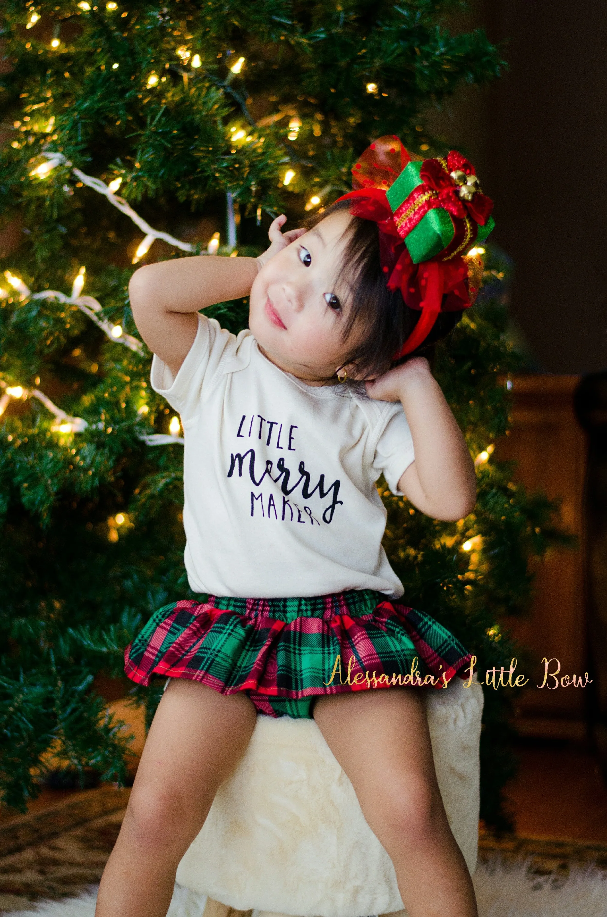 Christmas Plaid Skirted Bloomers