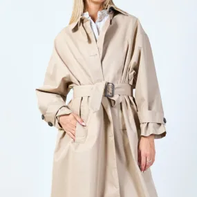 Classic belted trench coat wholesale