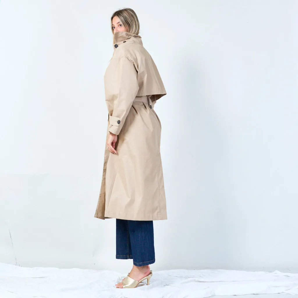 Classic belted trench coat wholesale