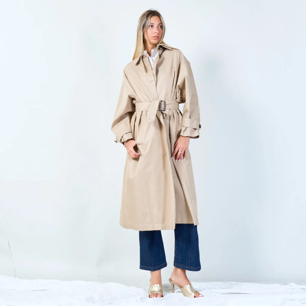 Classic belted trench coat wholesale