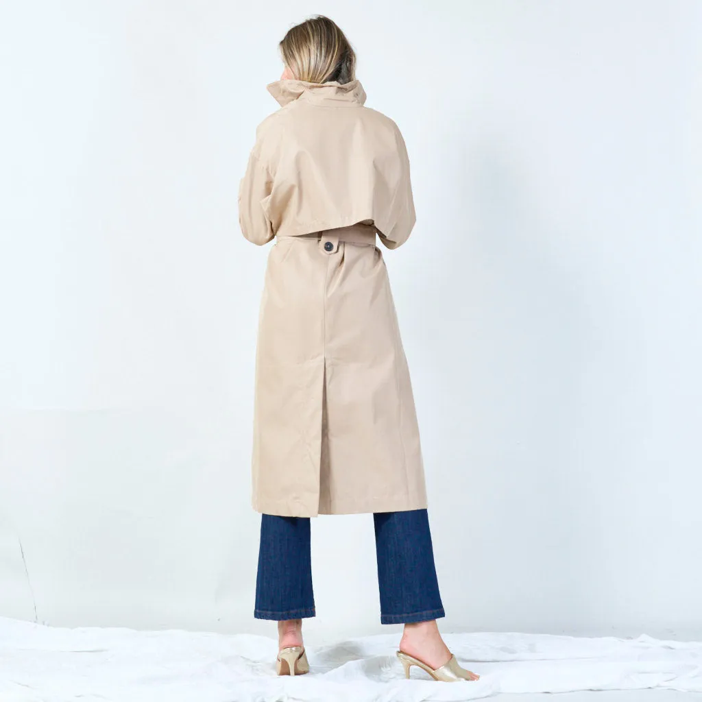 Classic belted trench coat wholesale