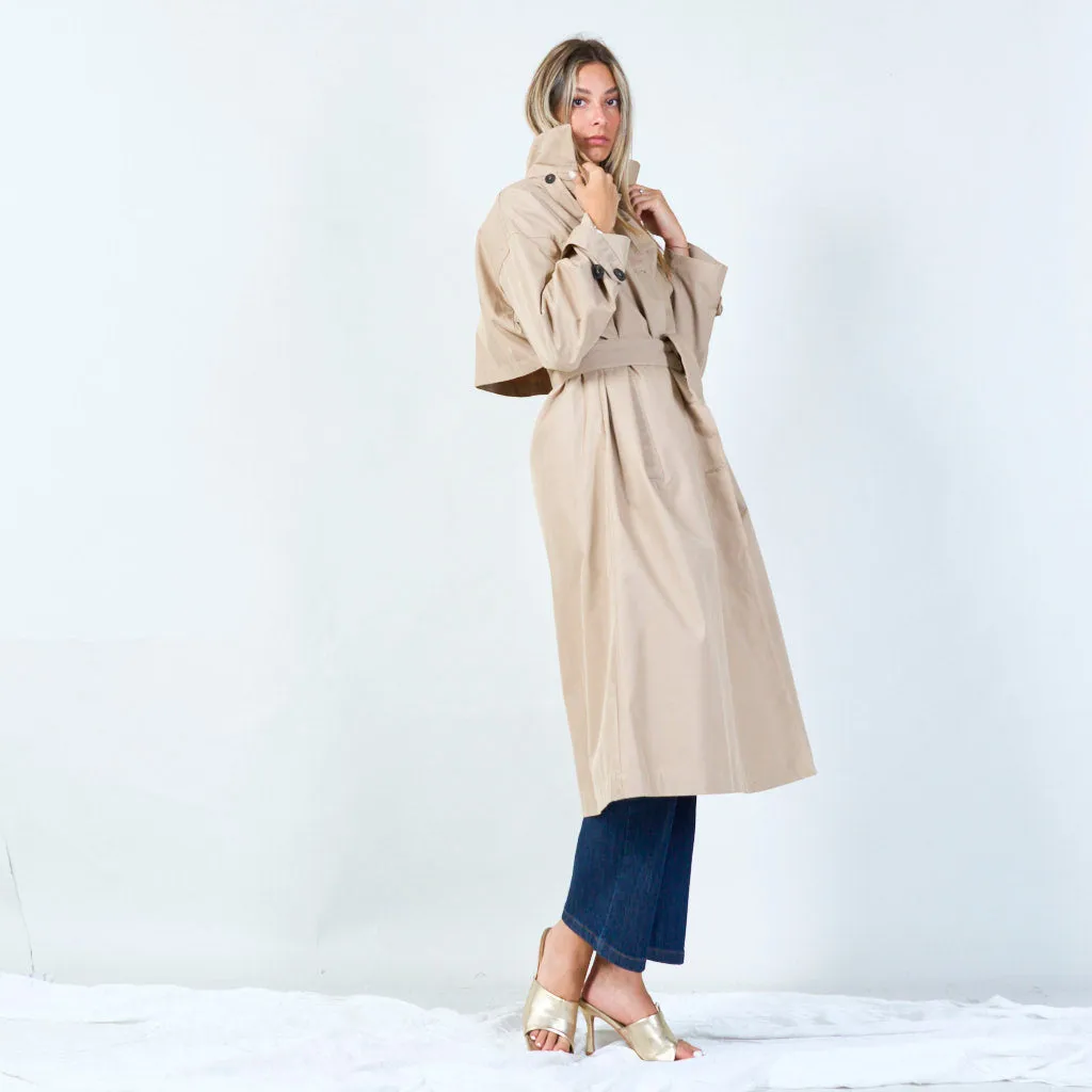 Classic belted trench coat wholesale