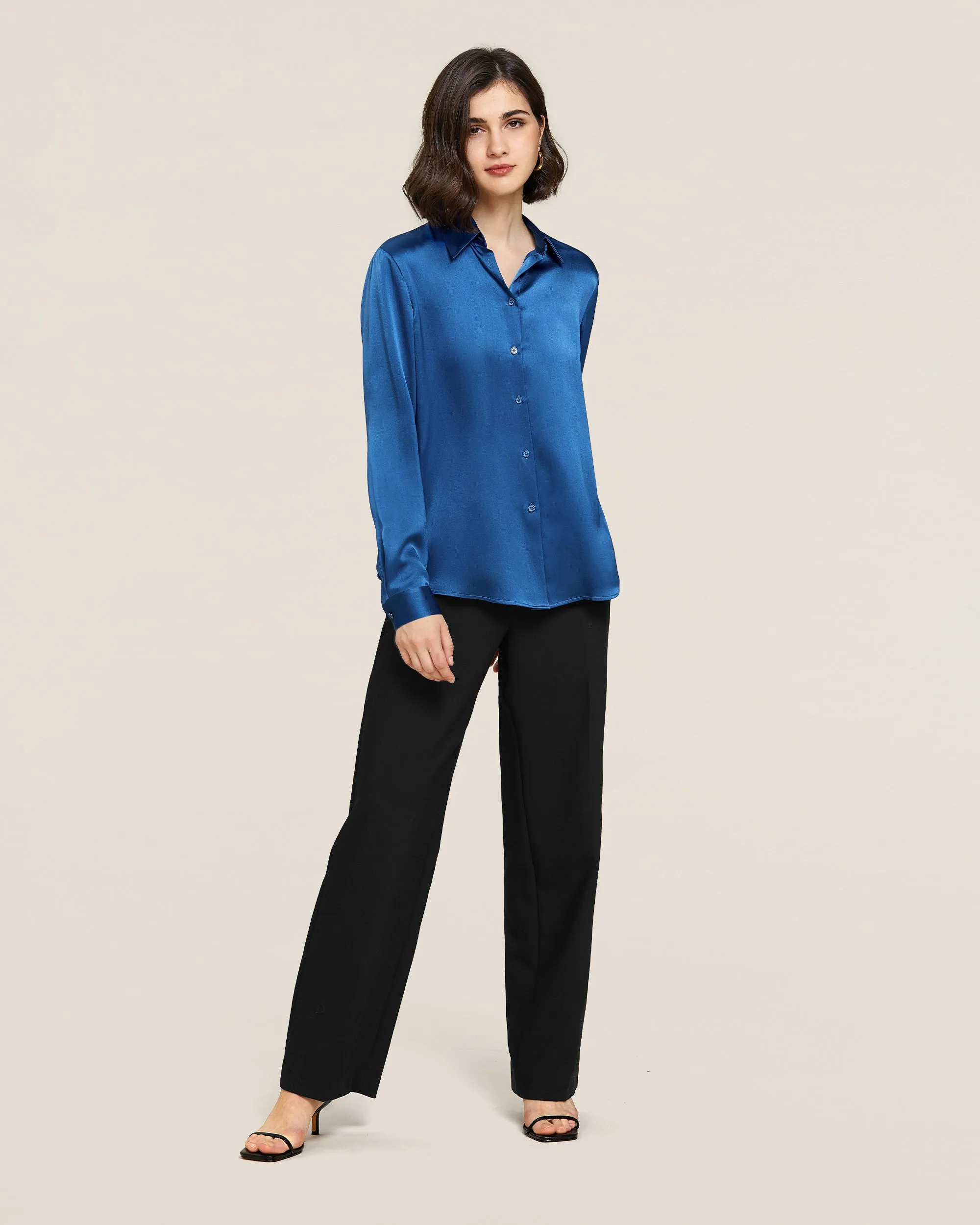 Clearance 22MM Basic Versatile Silk Shirt