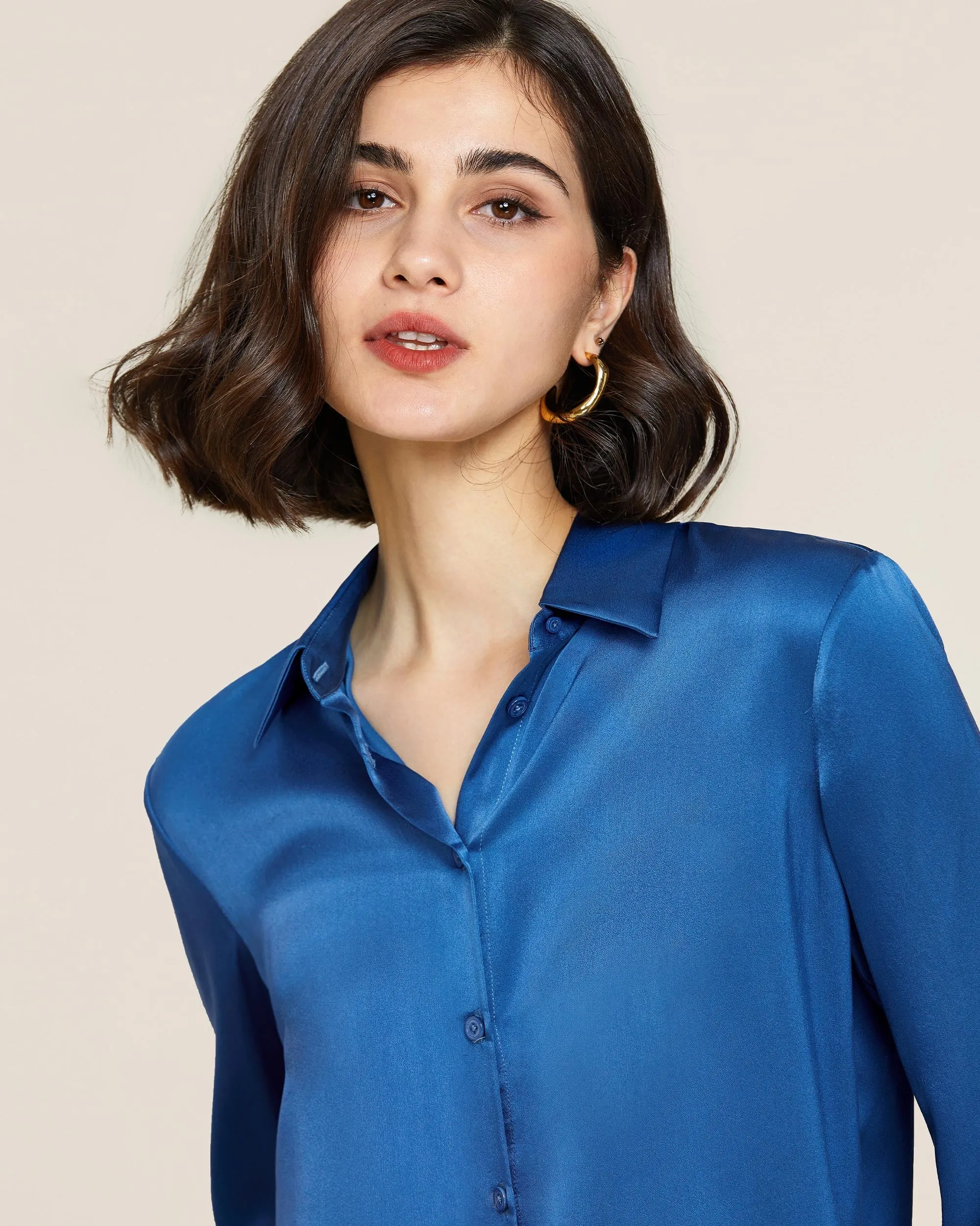 Clearance 22MM Basic Versatile Silk Shirt