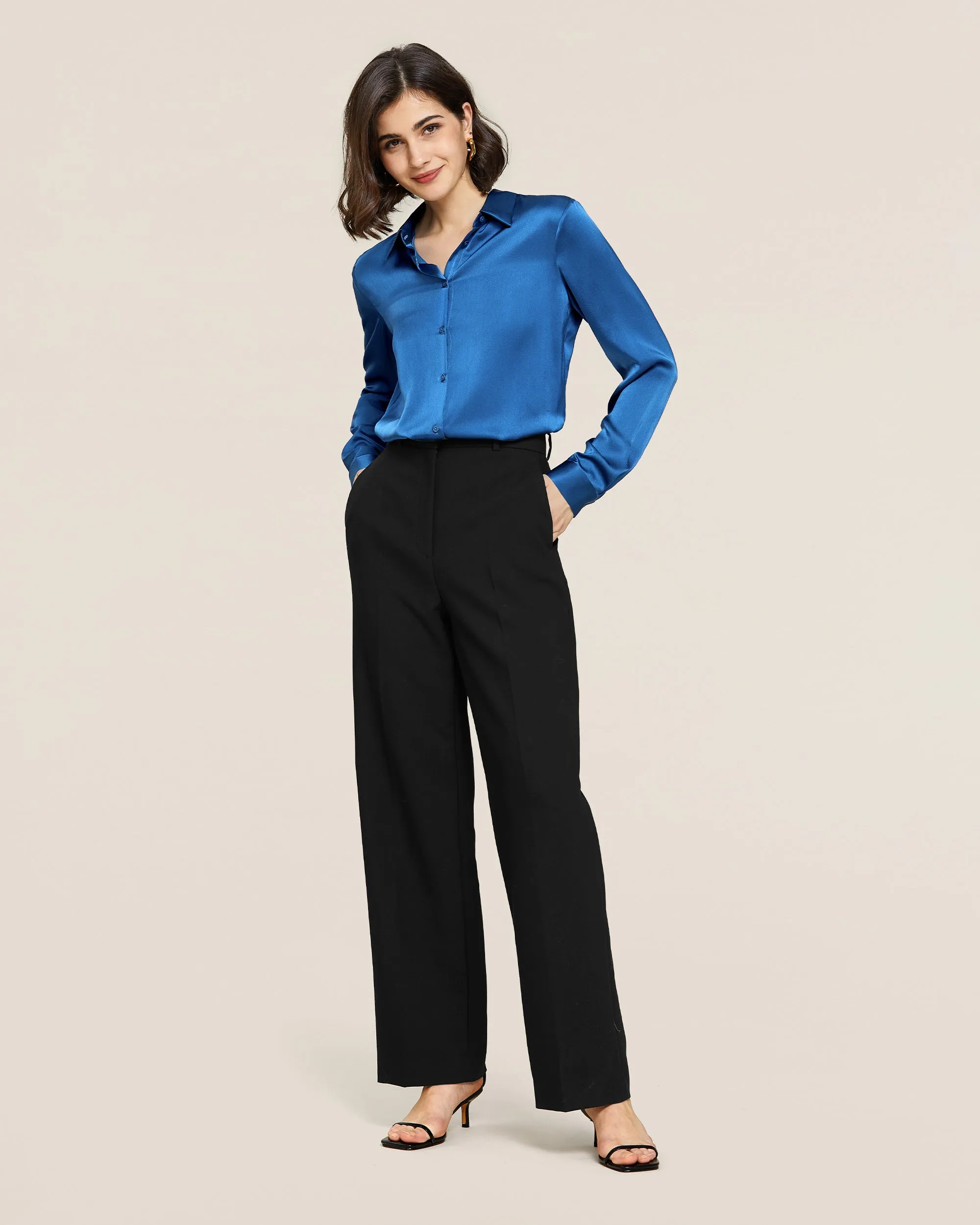 Clearance 22MM Basic Versatile Silk Shirt