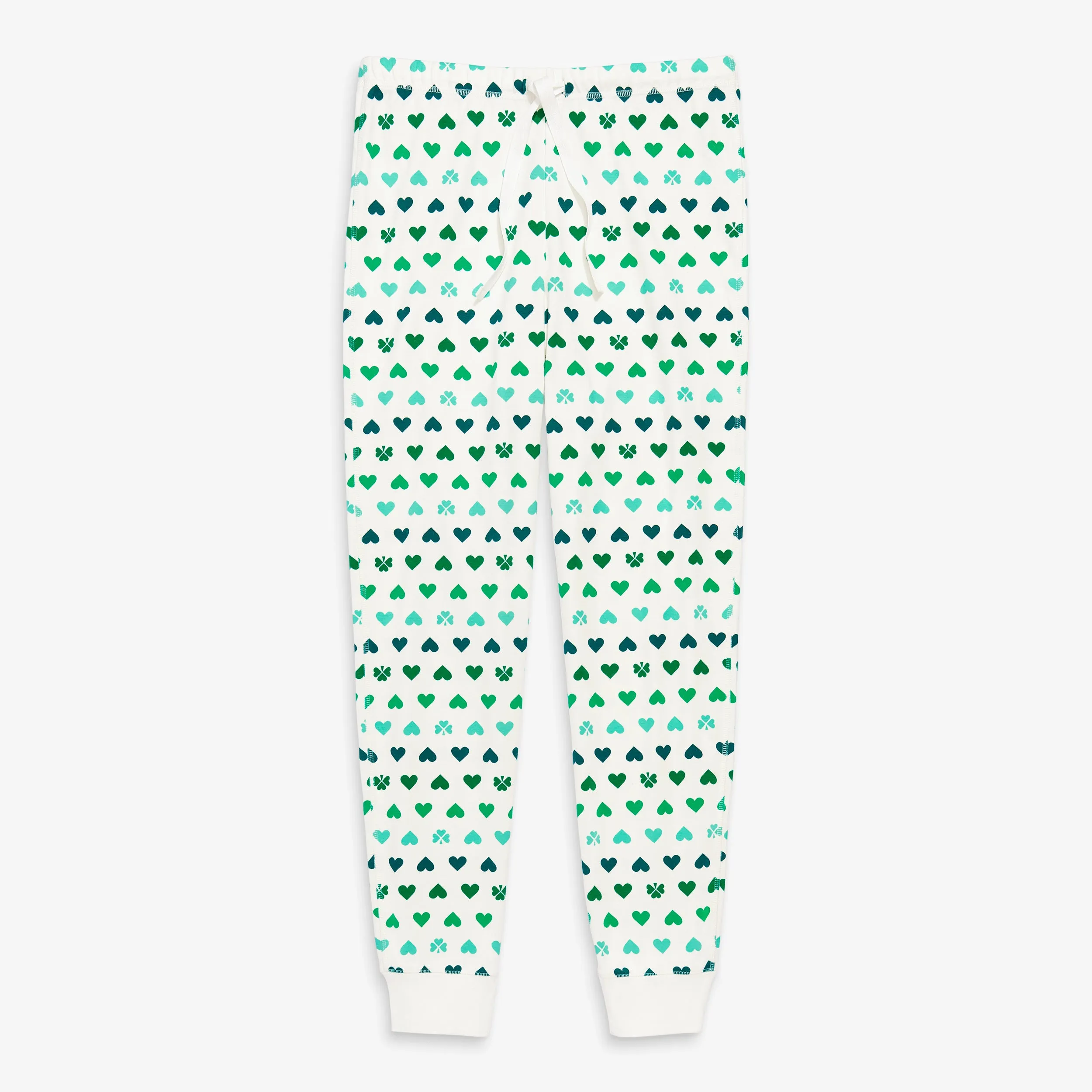 Clearance fit 2 grown-ups organic PJ pant in lucky clovers