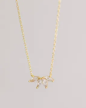 Coast and Cove - Gold Crystal Flower Necklace