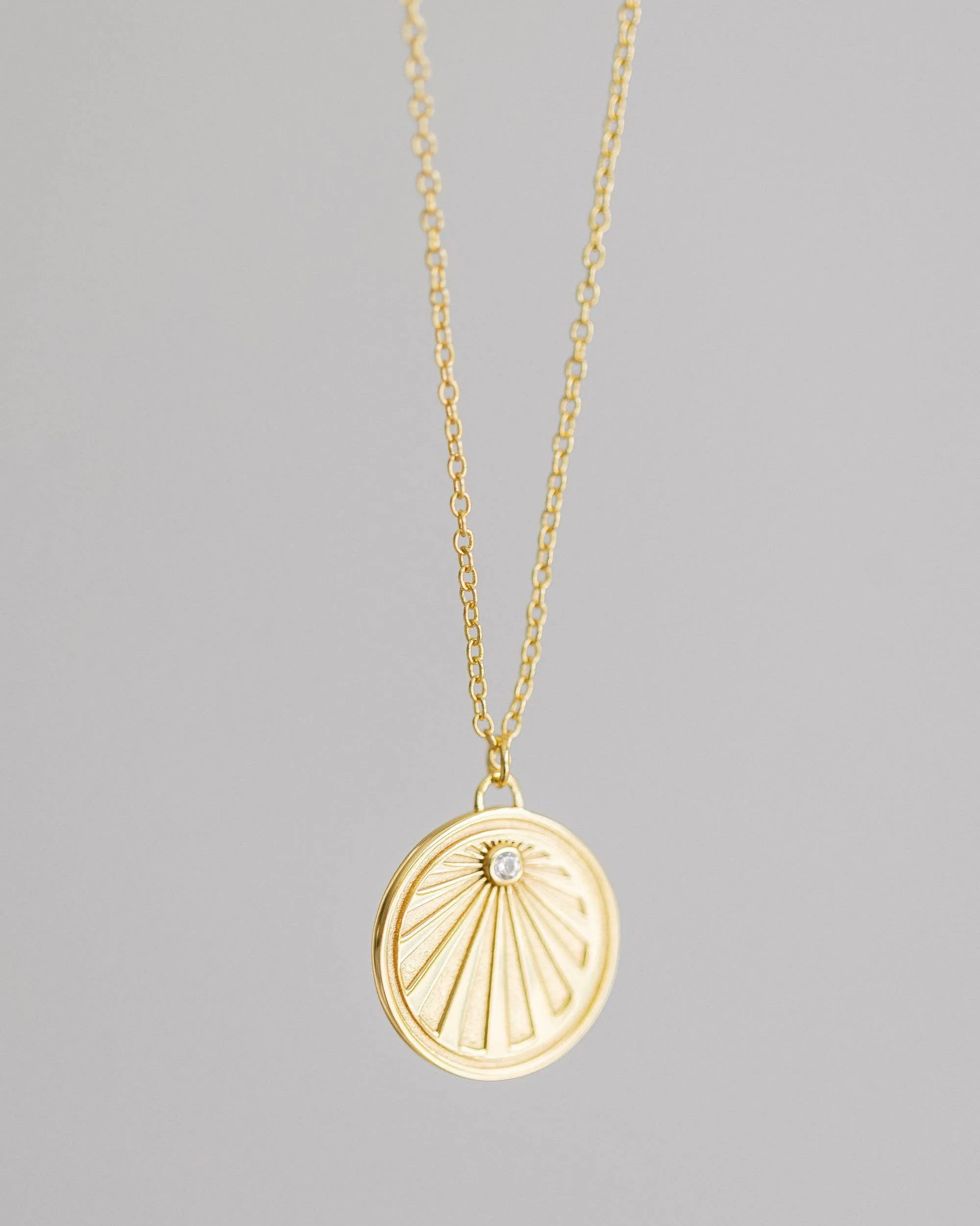 Coast and Cove - Gold Crystal Sunray Necklace