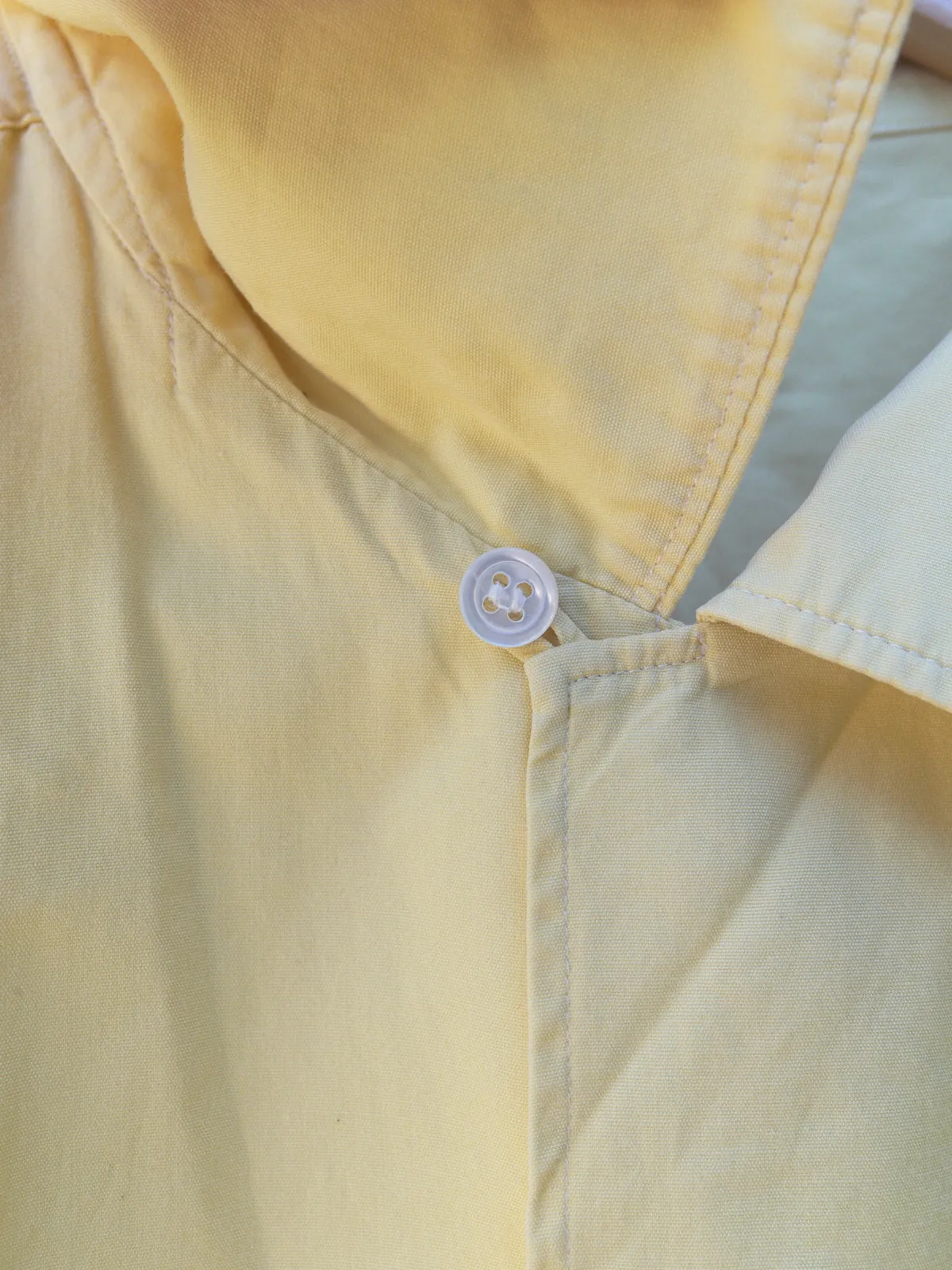 Comme Des Garcons Homme 1990s yellow oversized short sleeve shirt - M L XL