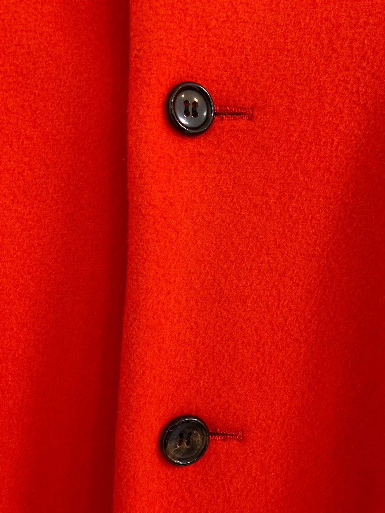 Comme des Garcons winter 1991 orange wool melton oversized dolman sleeve jacket