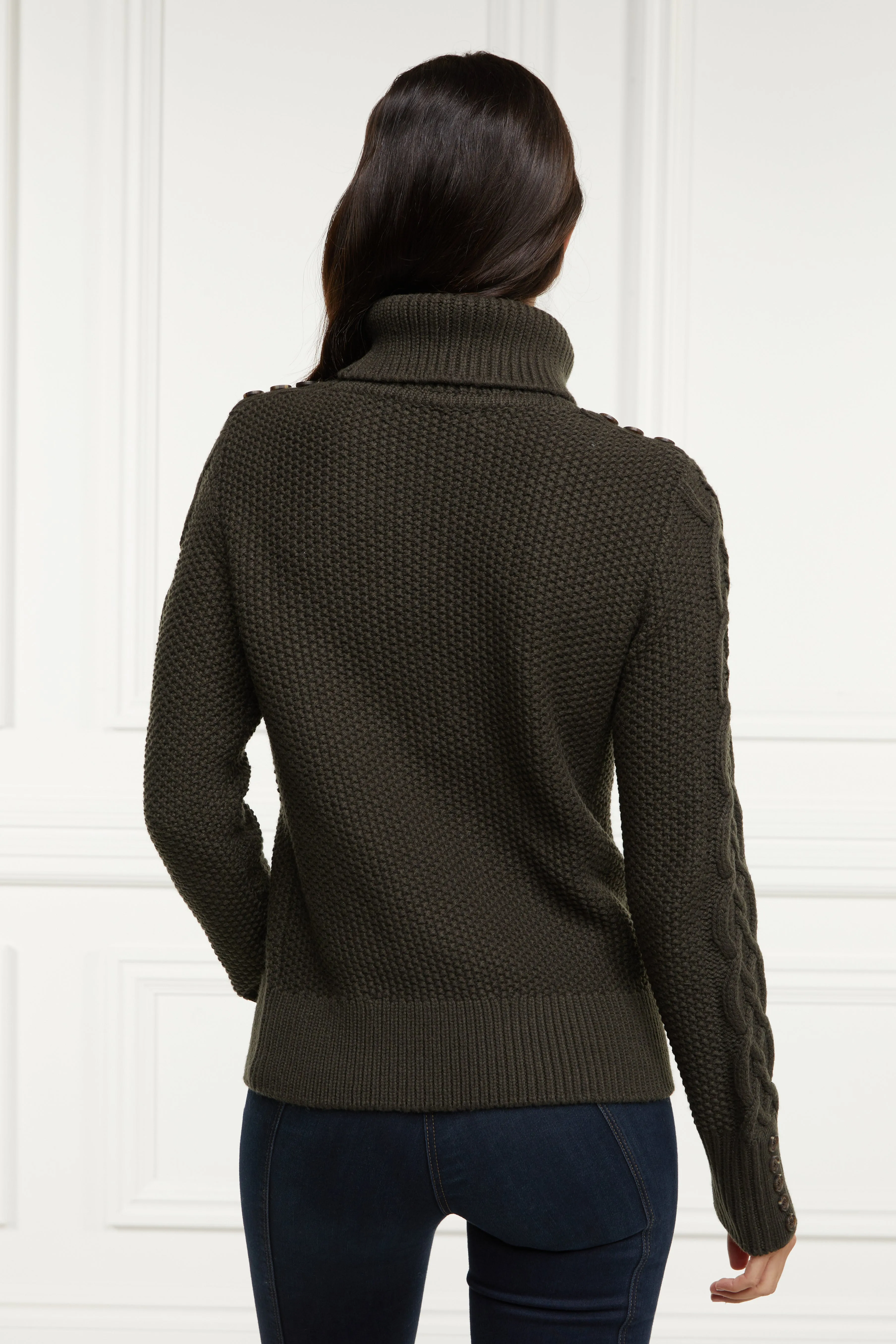 Cortina Roll Neck Knit (Fern Green)