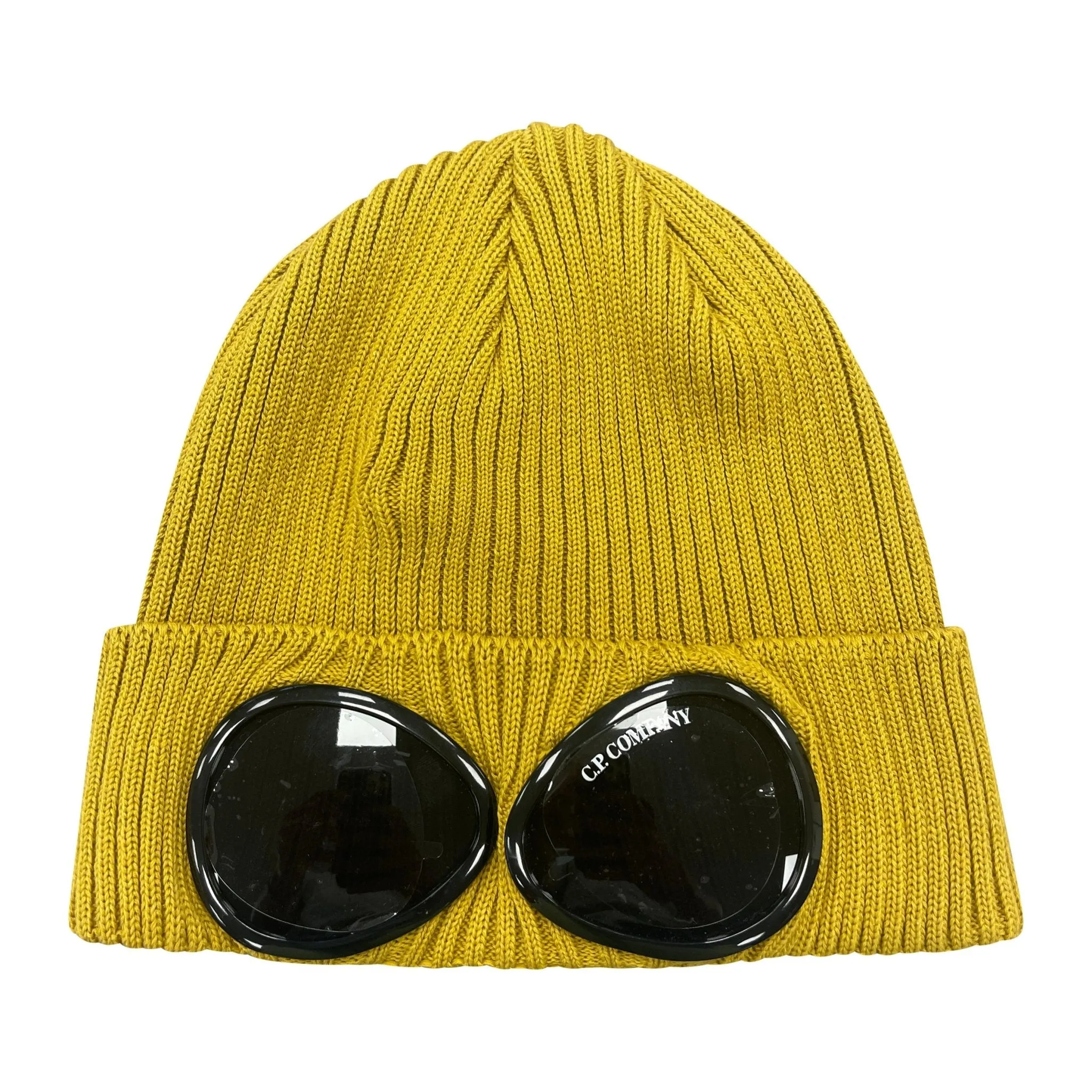 CP COMPANY Cotton Goggle Beanie Yellow