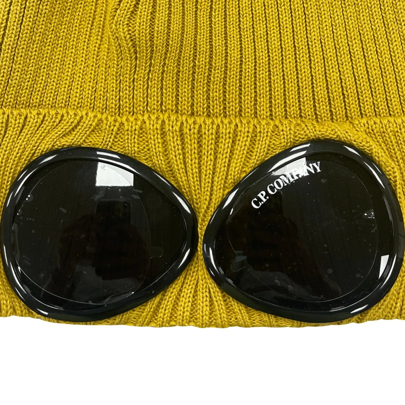 CP COMPANY Cotton Goggle Beanie Yellow