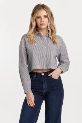 Cropped Arianna Button Down Shirt