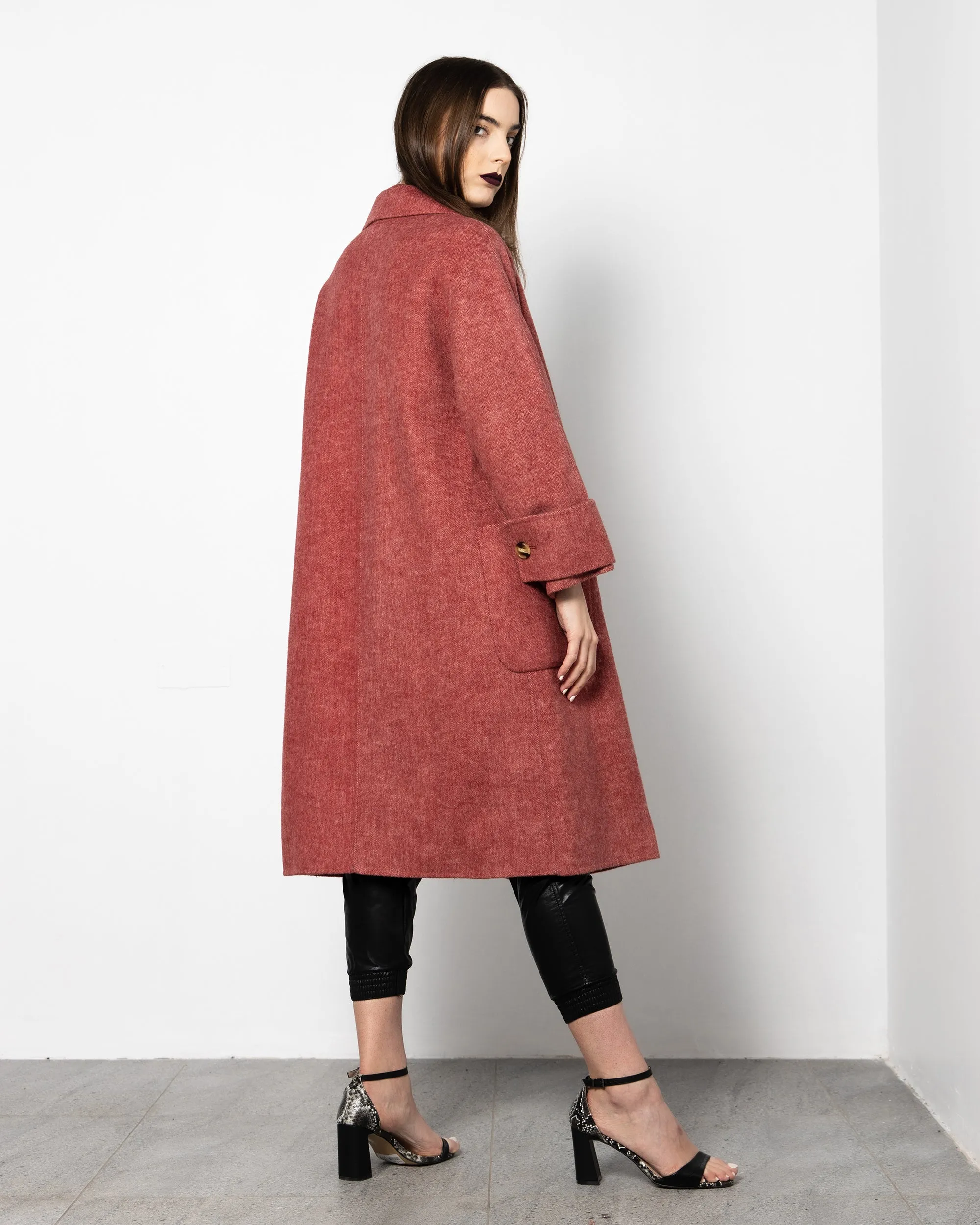 CUFF CASHMERE WOOL COAT 1826 - كوت