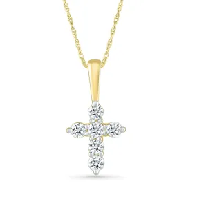 Dainty Diamond Cross Pendant