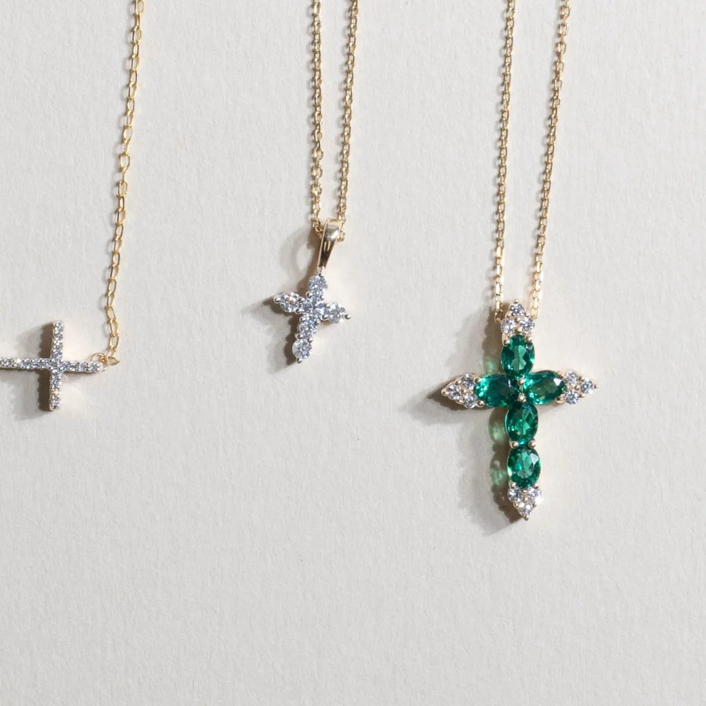 Dainty Diamond Cross Pendant