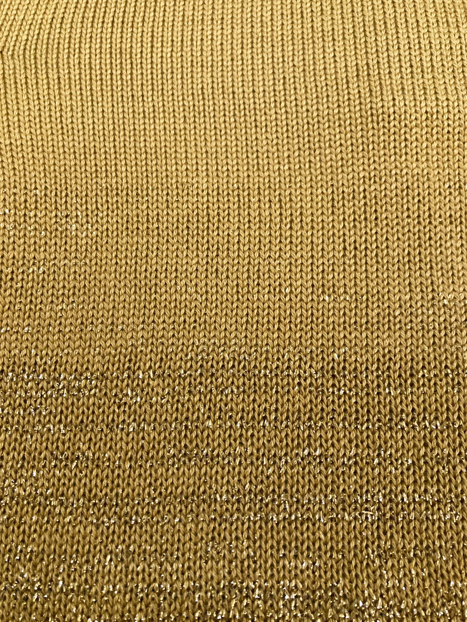 Dirk Bikkembergs 1990s gold knitted polo shirt with lurex threads - S