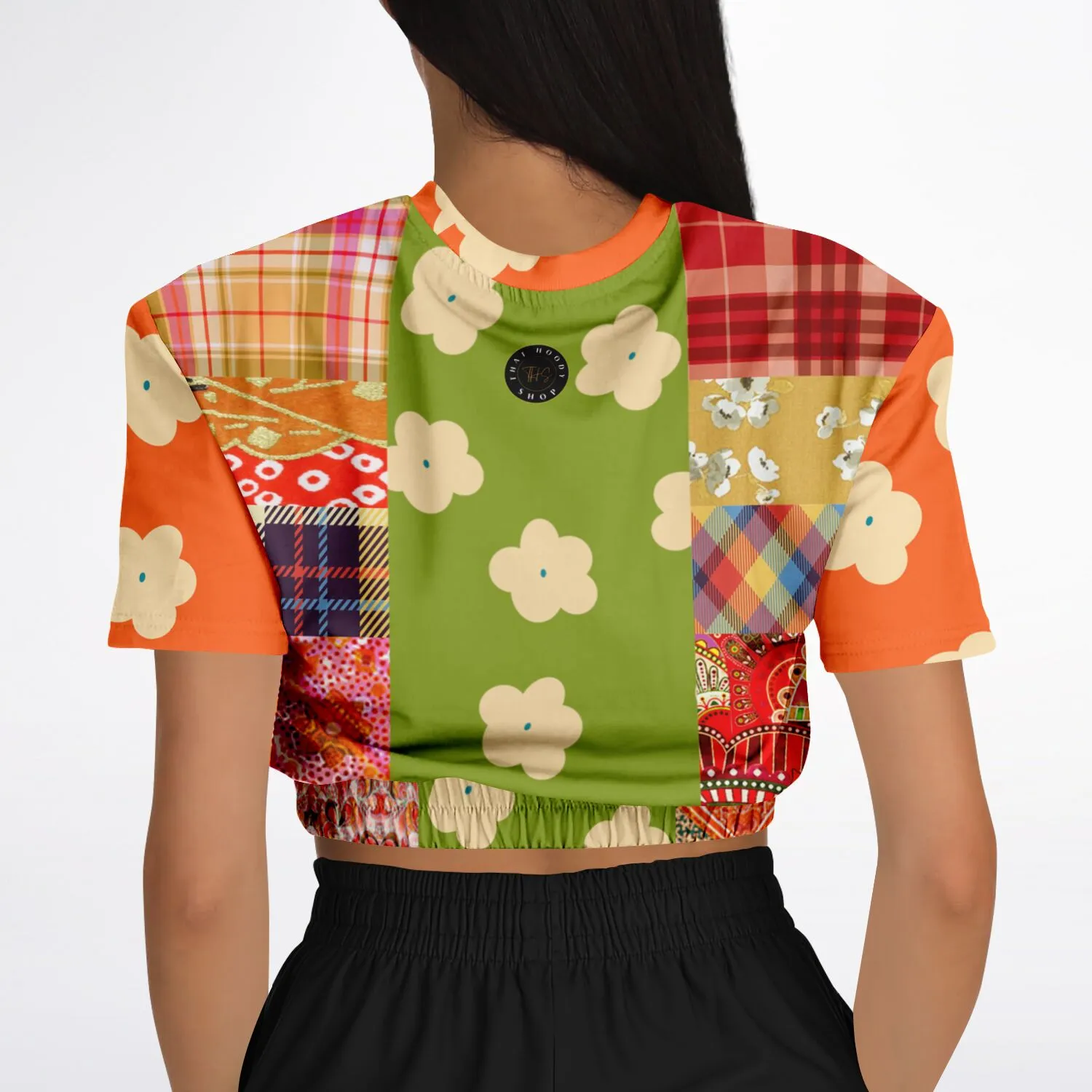 Divine Sublime Dragon Short Sleeve Cropped Sweater