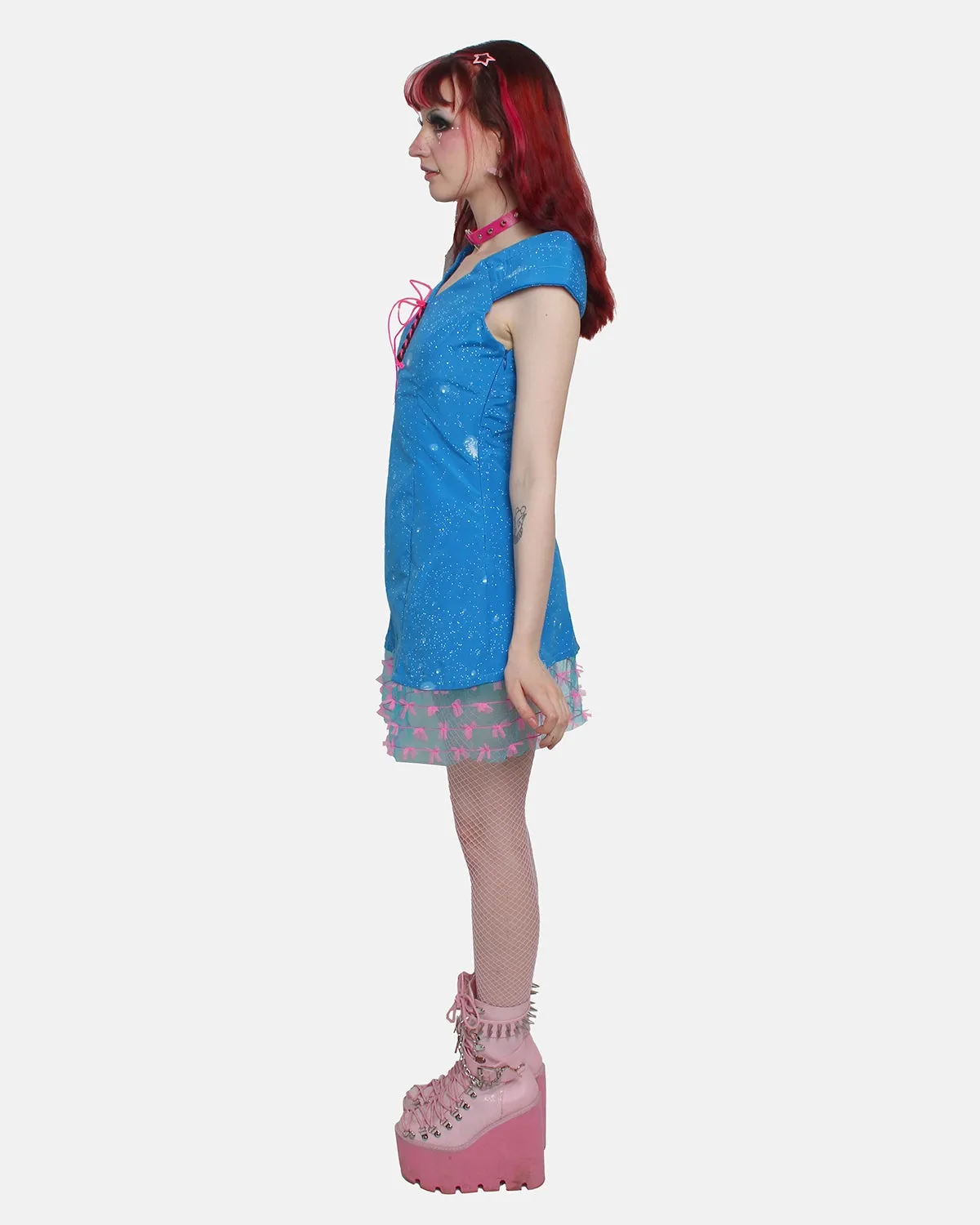 DOLL DRESS BLUE