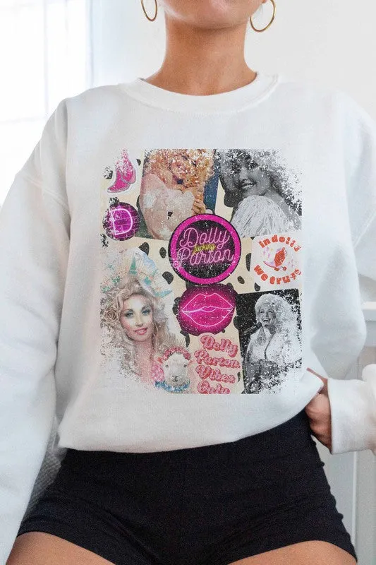 DOLLY PARTON COLLAGE GRAPHIC SWEATSHIRT