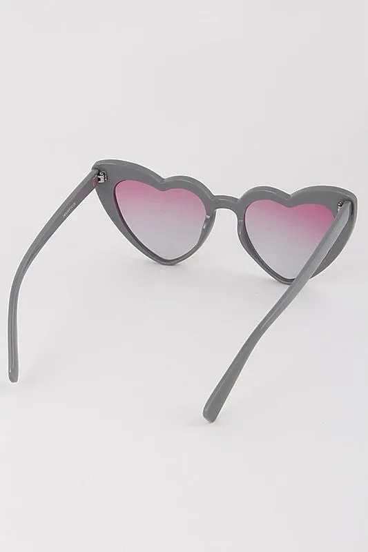 Dolly Retro Heart Shaped Pink Sunglasses