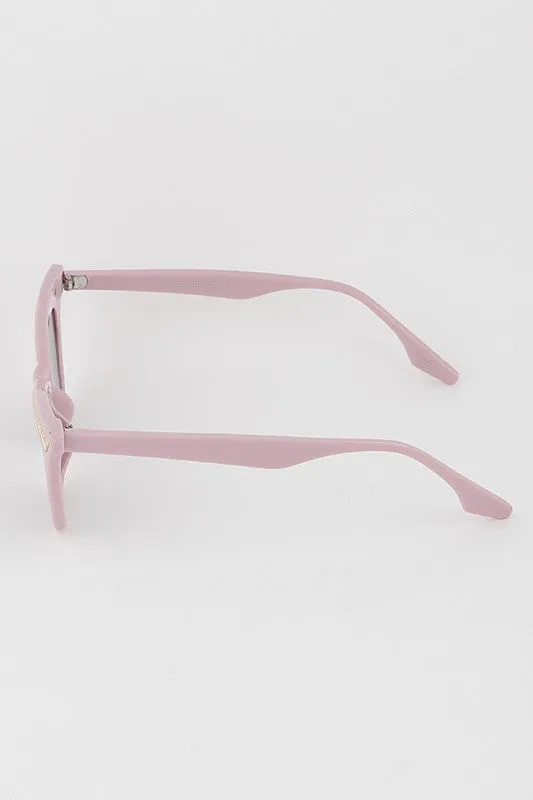 Dolly Retro Heart Shaped Pink Sunglasses