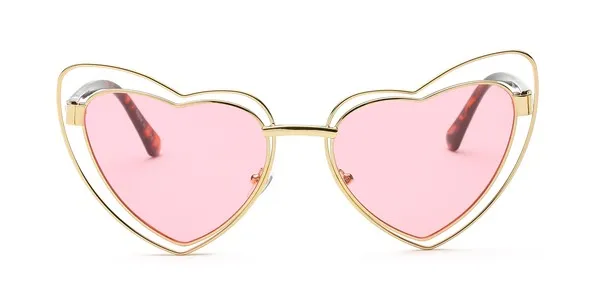 Dolly Retro Heart Shaped Pink Sunglasses