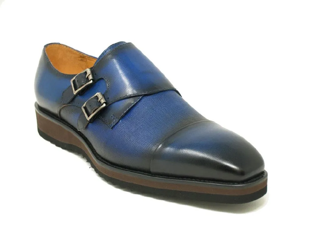 Double Monk Strap Burnished Loafer