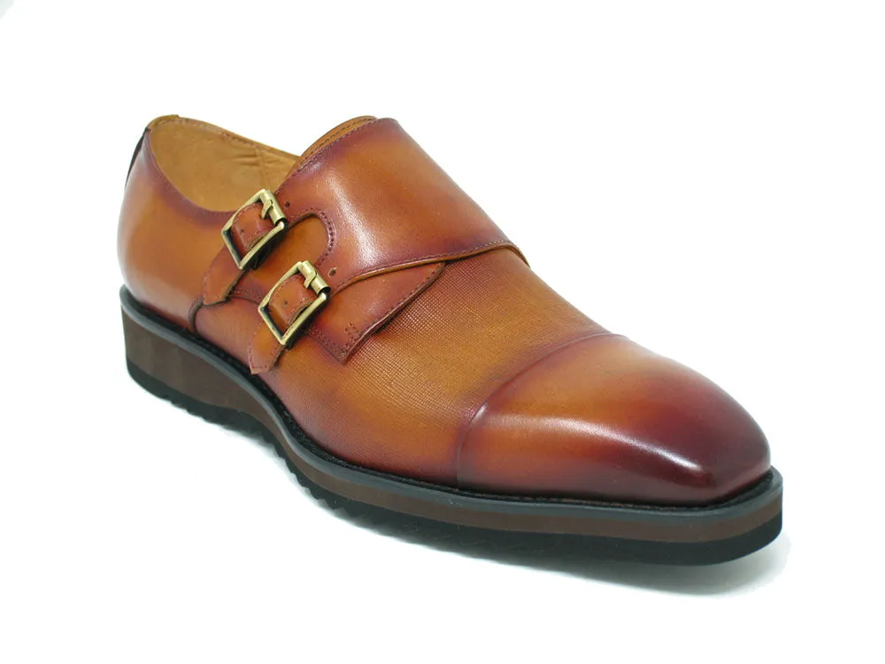 Double Monk Strap Burnished Loafer