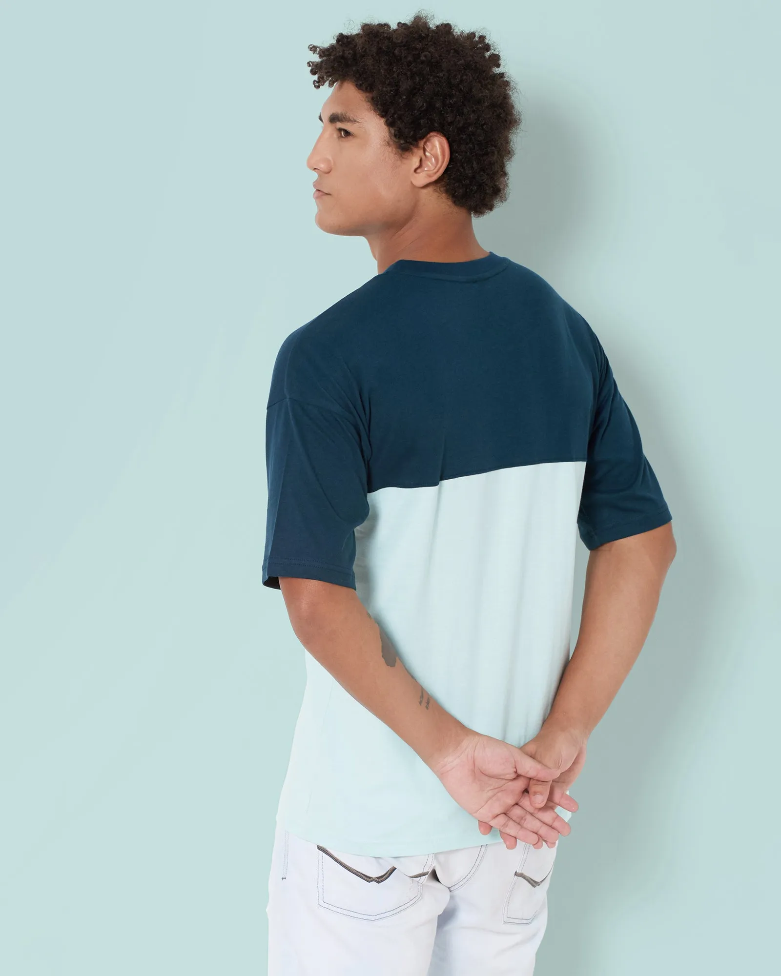 Drop Shoulder Crew Neck: Cityscapes