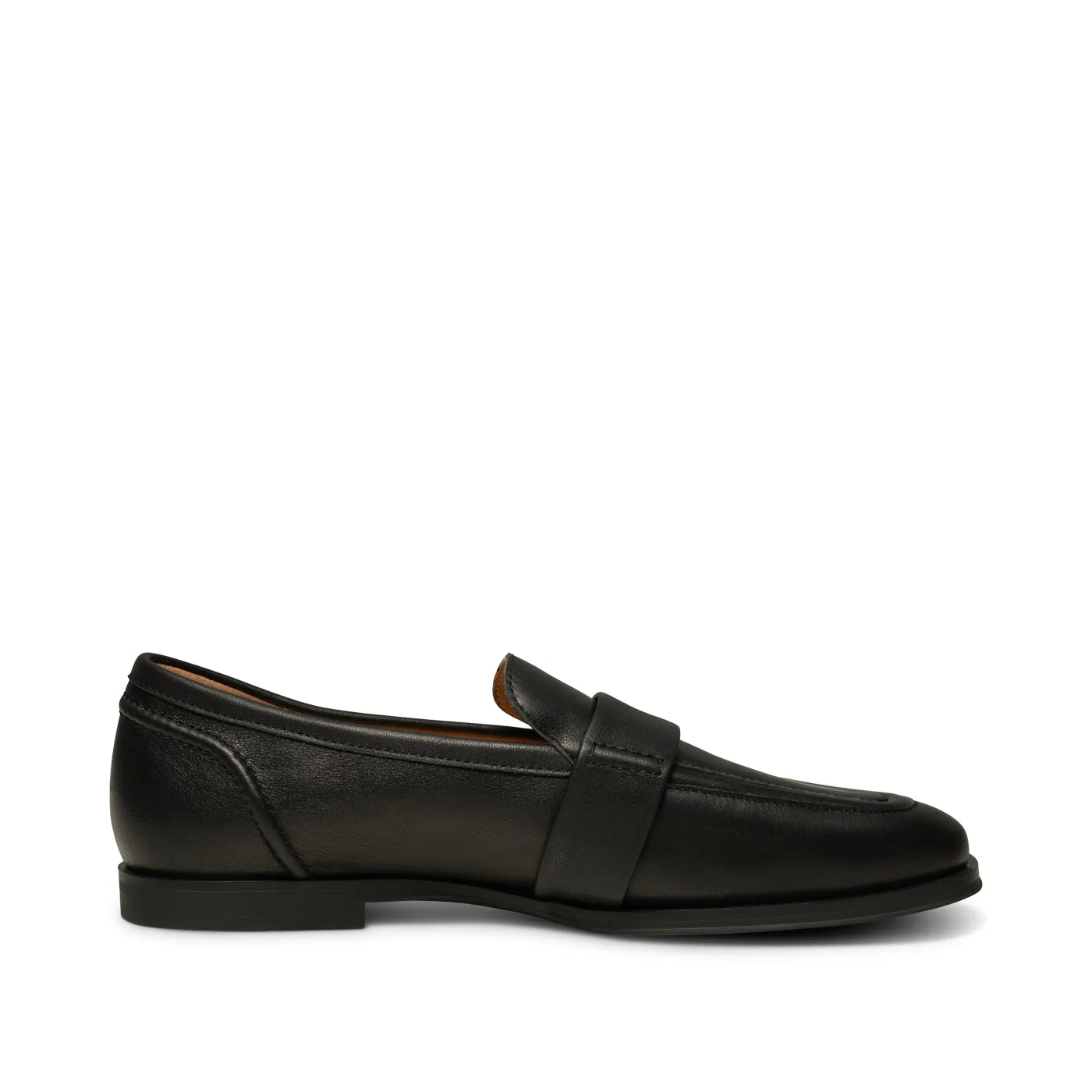 Erika saddle loafer læder - BLACK