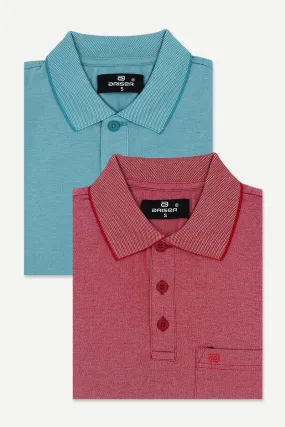 Golf Polo - Collar T-Shirts Pack Of 2 Combo For Men | Ariser